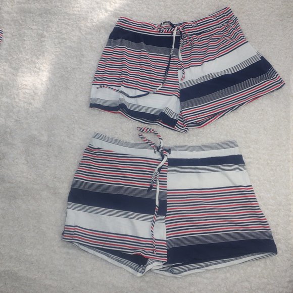 Red, White, and Blue Stripe Woven Shorts - Picture 4 of 8